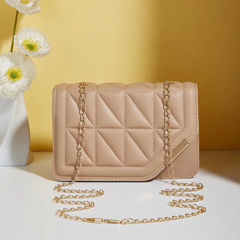 Black Luxury Women's PU Leather Plaid Crossbody Bag with Tassel ART : 15