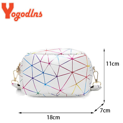 Yogodlns Laser-Chic Satchel – Trendy Square Crossbody for Women ART : 26