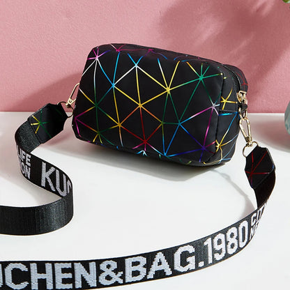 Yogodlns Laser-Chic Satchel – Trendy Square Crossbody for Women ART : 26