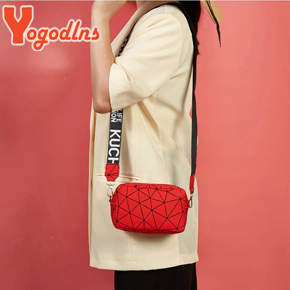 Yogodlns Laser-Chic Satchel – Trendy Square Crossbody for Women ART : 26