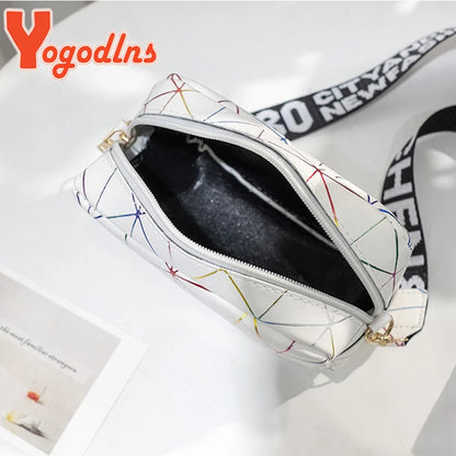 Yogodlns Laser-Chic Satchel – Trendy Square Crossbody for Women ART : 26