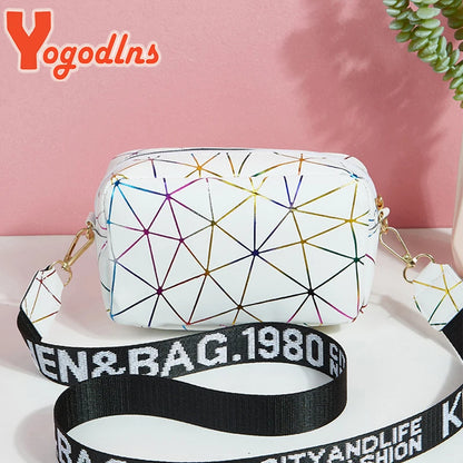 Yogodlns Laser-Chic Satchel – Trendy Square Crossbody for Women ART : 26