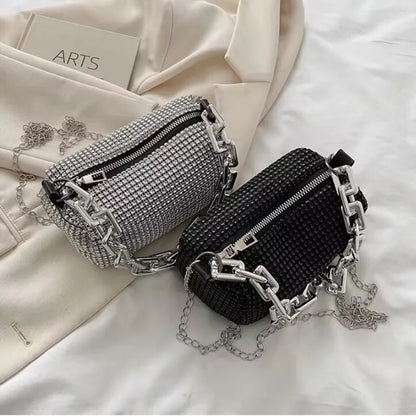Starburst Bucket Bag – Dazzling Rhinestone Crossbody ART : 32