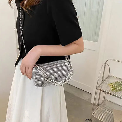Starburst Bucket Bag – Dazzling Rhinestone Crossbody ART : 32