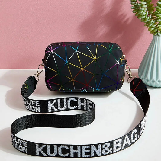 Yogodlns Laser-Chic Satchel – Trendy Square Crossbody for Women ART : 26