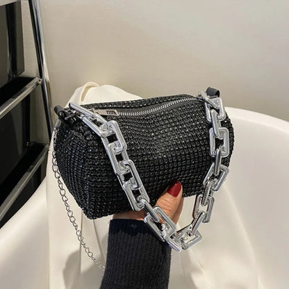 Starburst Bucket Bag – Dazzling Rhinestone Crossbody ART : 32
