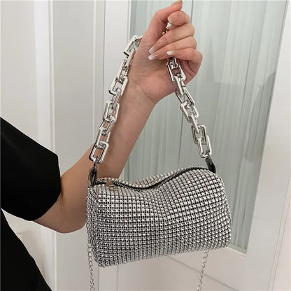 Starburst Bucket Bag – Dazzling Rhinestone Crossbody ART : 32