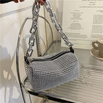 Starburst Bucket Bag – Dazzling Rhinestone Crossbody ART : 32