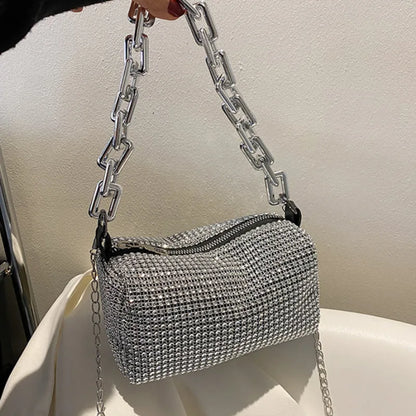 Starburst Bucket Bag – Dazzling Rhinestone Crossbody ART : 32