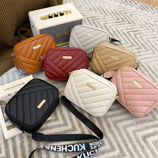 Women's PU Leather Small Crossbody Bag - Luxury Messenger Purse ART : 7