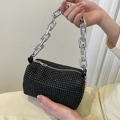 Starburst Bucket Bag – Dazzling Rhinestone Crossbody ART : 32