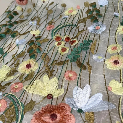 Embroidered Lace Flower Mesh Shoulder Bag ART : 19