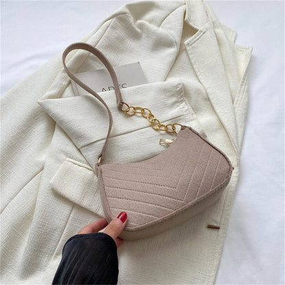 Women's Retro Felt Crossbody Bag – Casual Shoulder Purse ART : 12