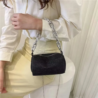 Starburst Bucket Bag – Dazzling Rhinestone Crossbody ART : 32