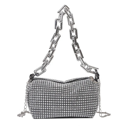 Starburst Bucket Bag – Dazzling Rhinestone Crossbody ART : 32